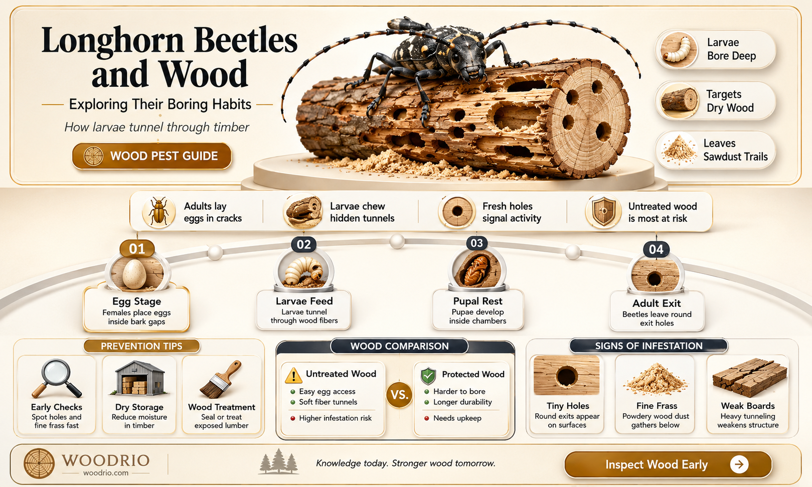 are long horn beetles also wood boring