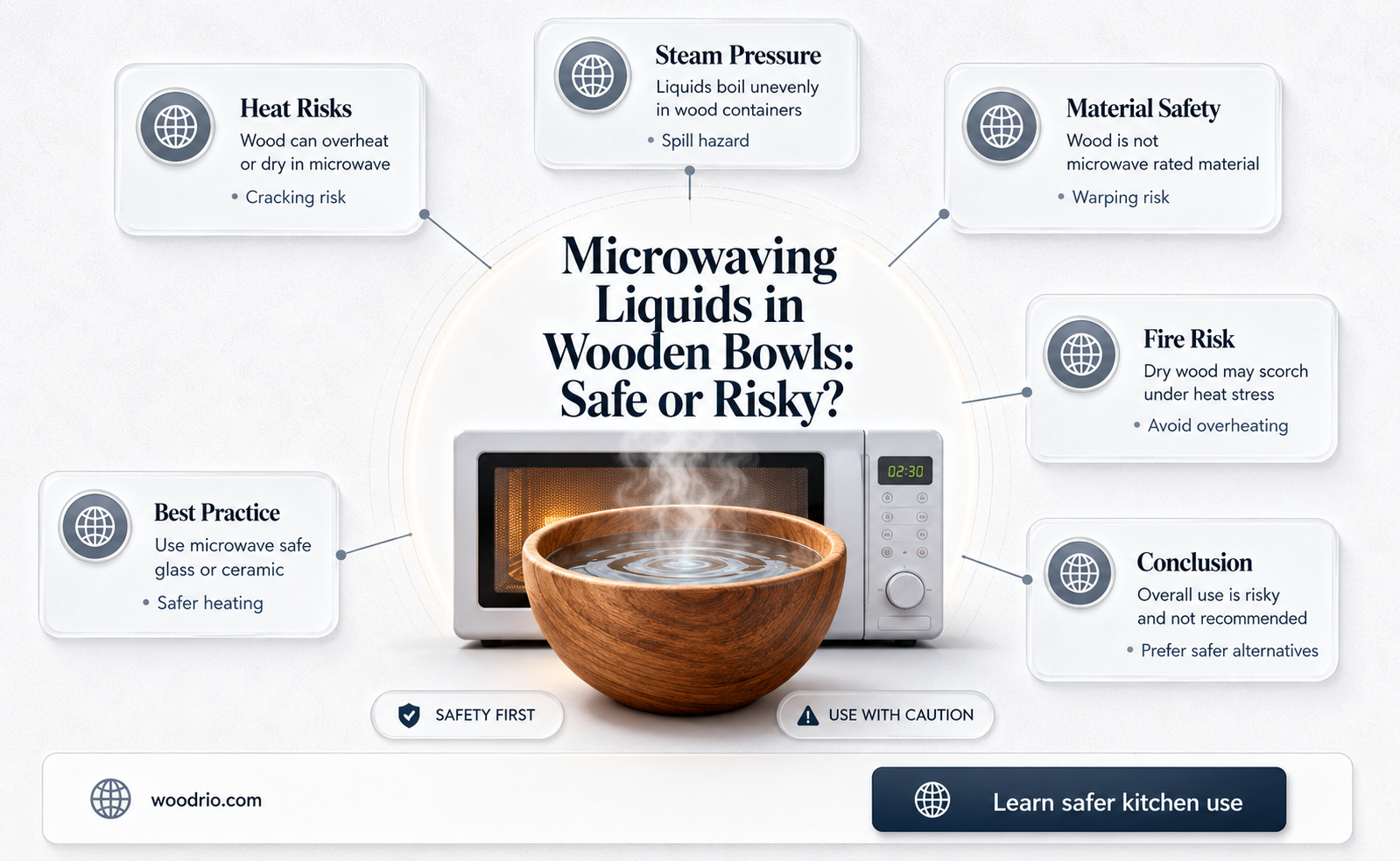 are wooden bowls a good choice for microwaving liquids