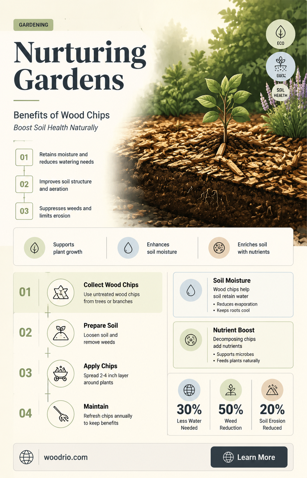 are wood chips good for soil