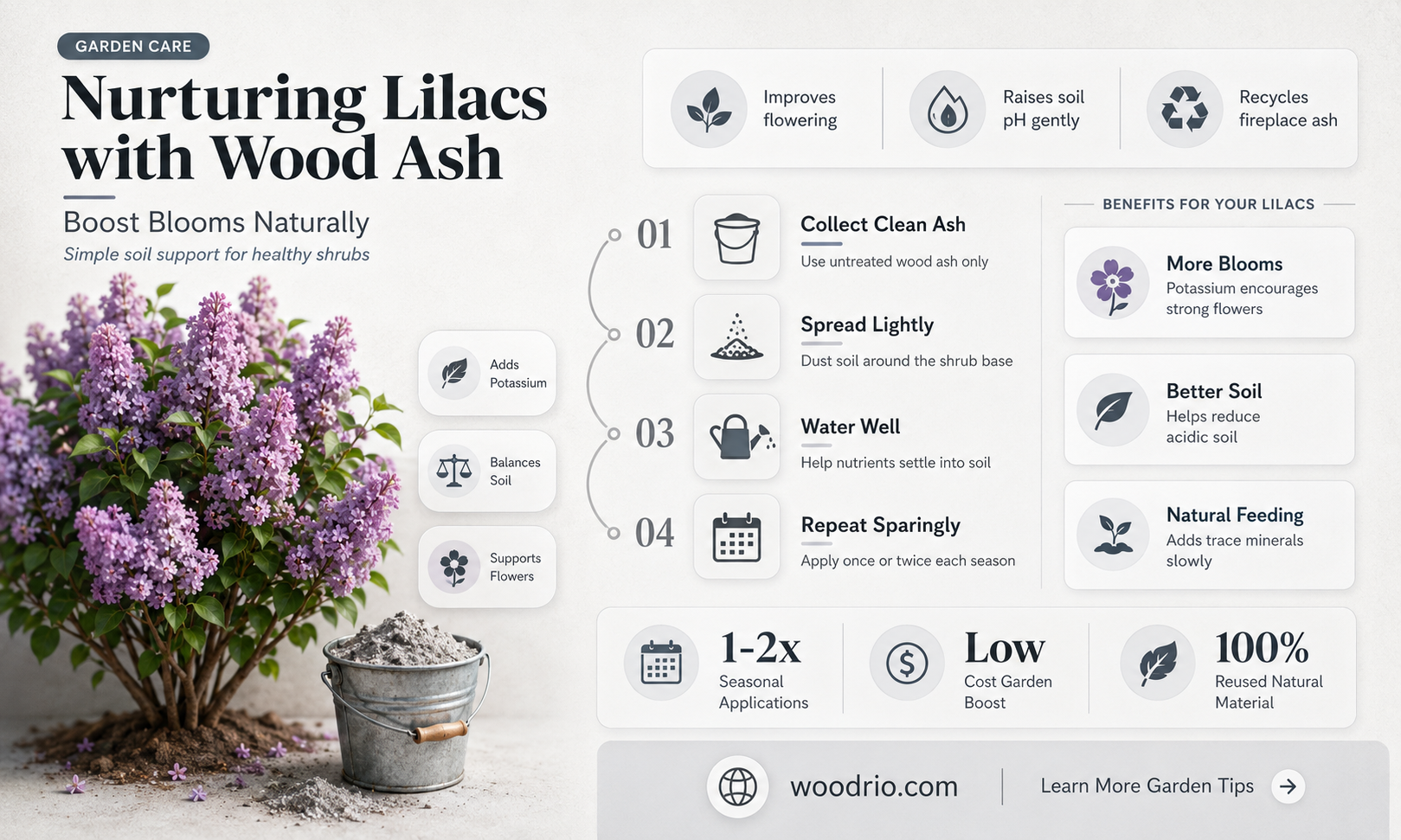 are wood ashes good for lilacs