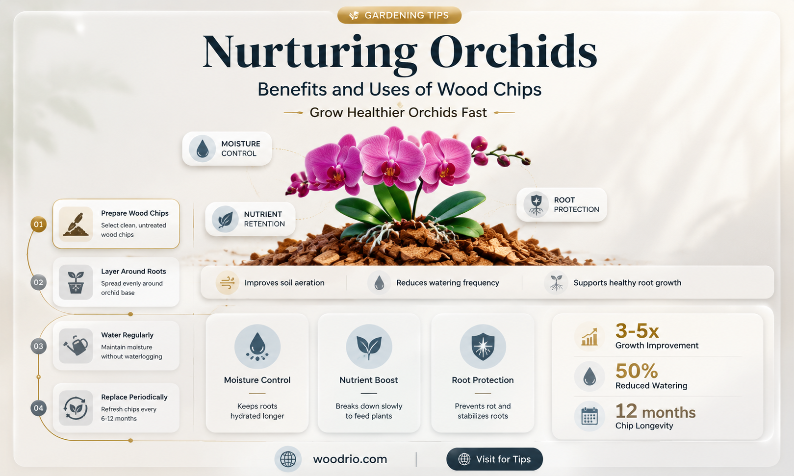 are wood chips good for orchids