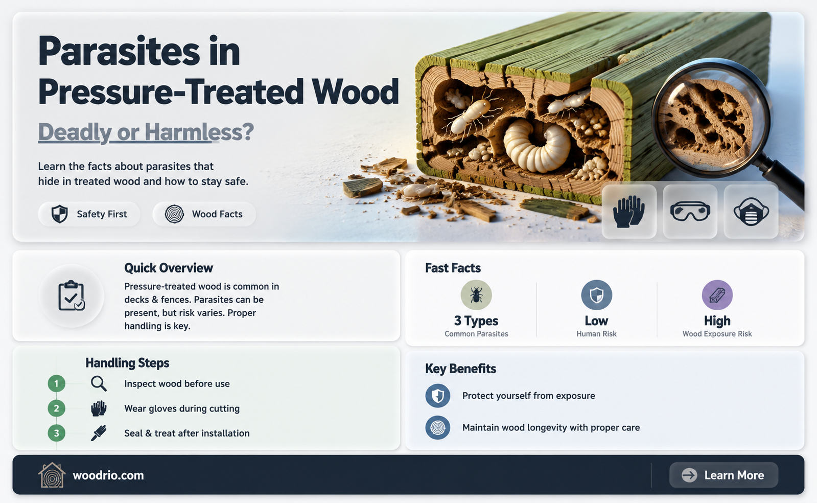 are parasites deadly from pressure treated wood