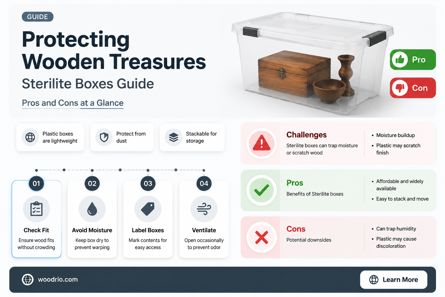 are sterilite boxes good for wooden items