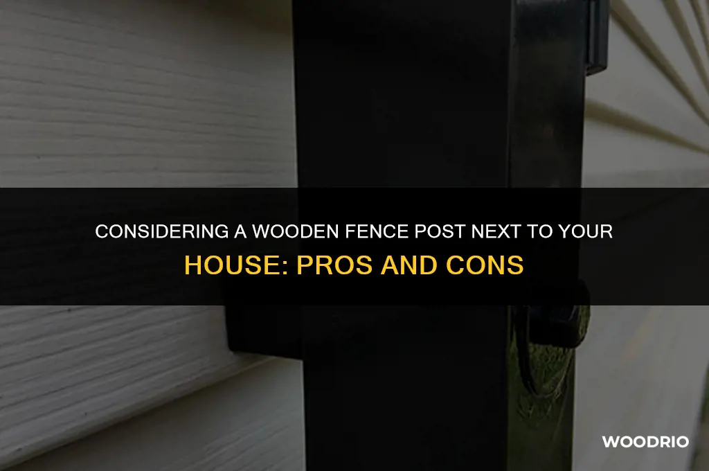 should a wooden fence post sit next to house