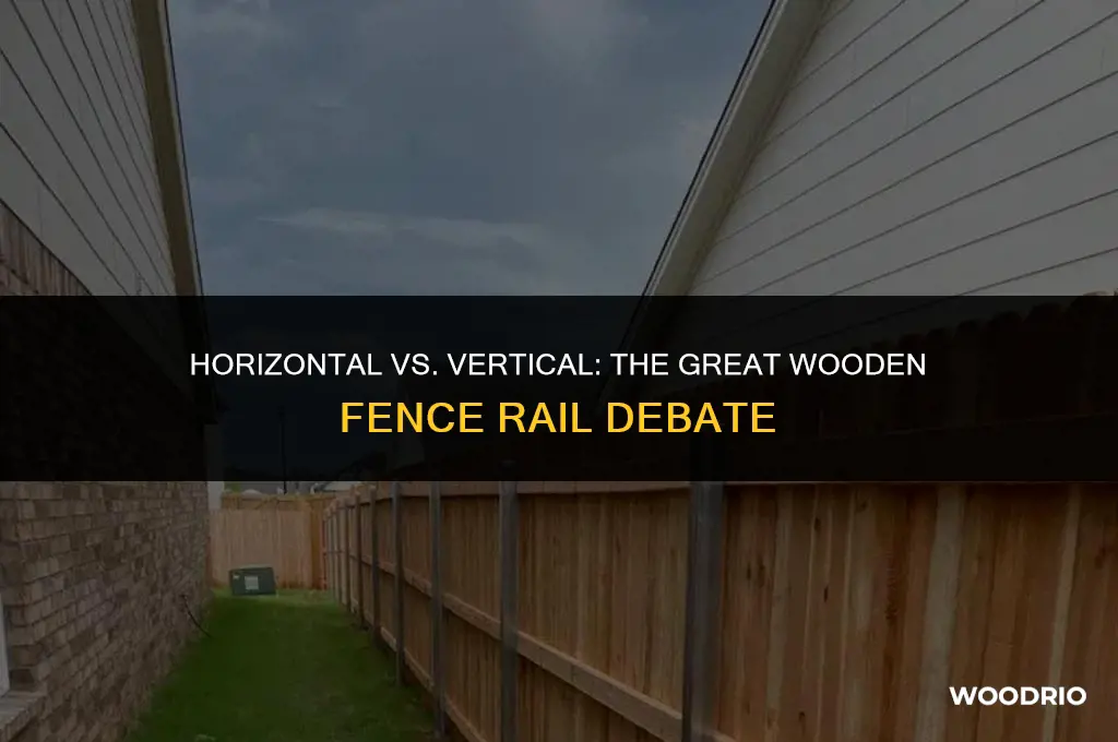 should a wooden fence rail be horizontal or vertical