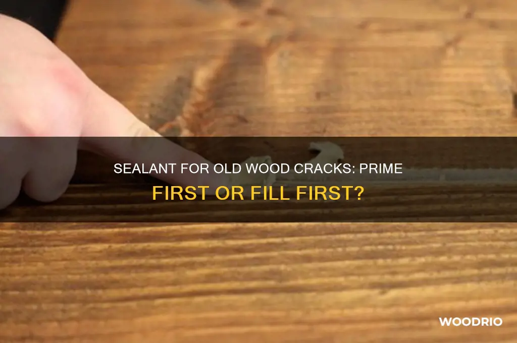 should i fill old wood cracks with sealant before priming