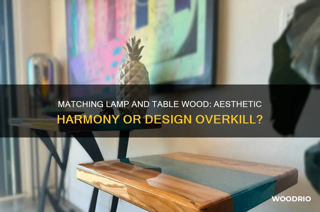 should lamp wood and table wood be the same