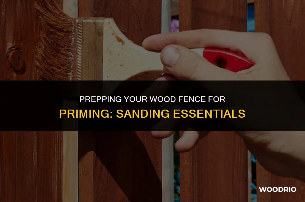 should wood fence be sanded before priming