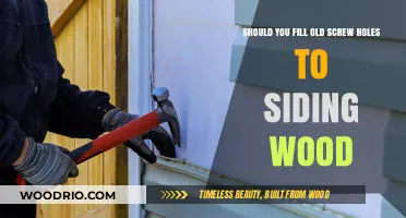 Should You Fill Old Screw Holes in Siding Wood?