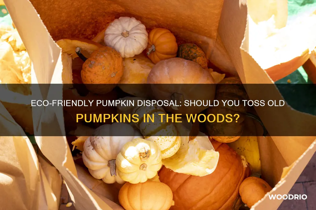 should you throw old pumpkins in the woods