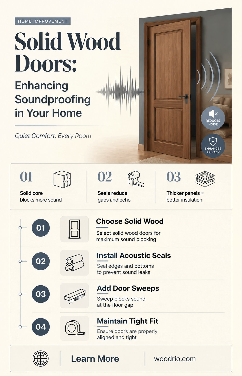 are solid wood doors more soundproof