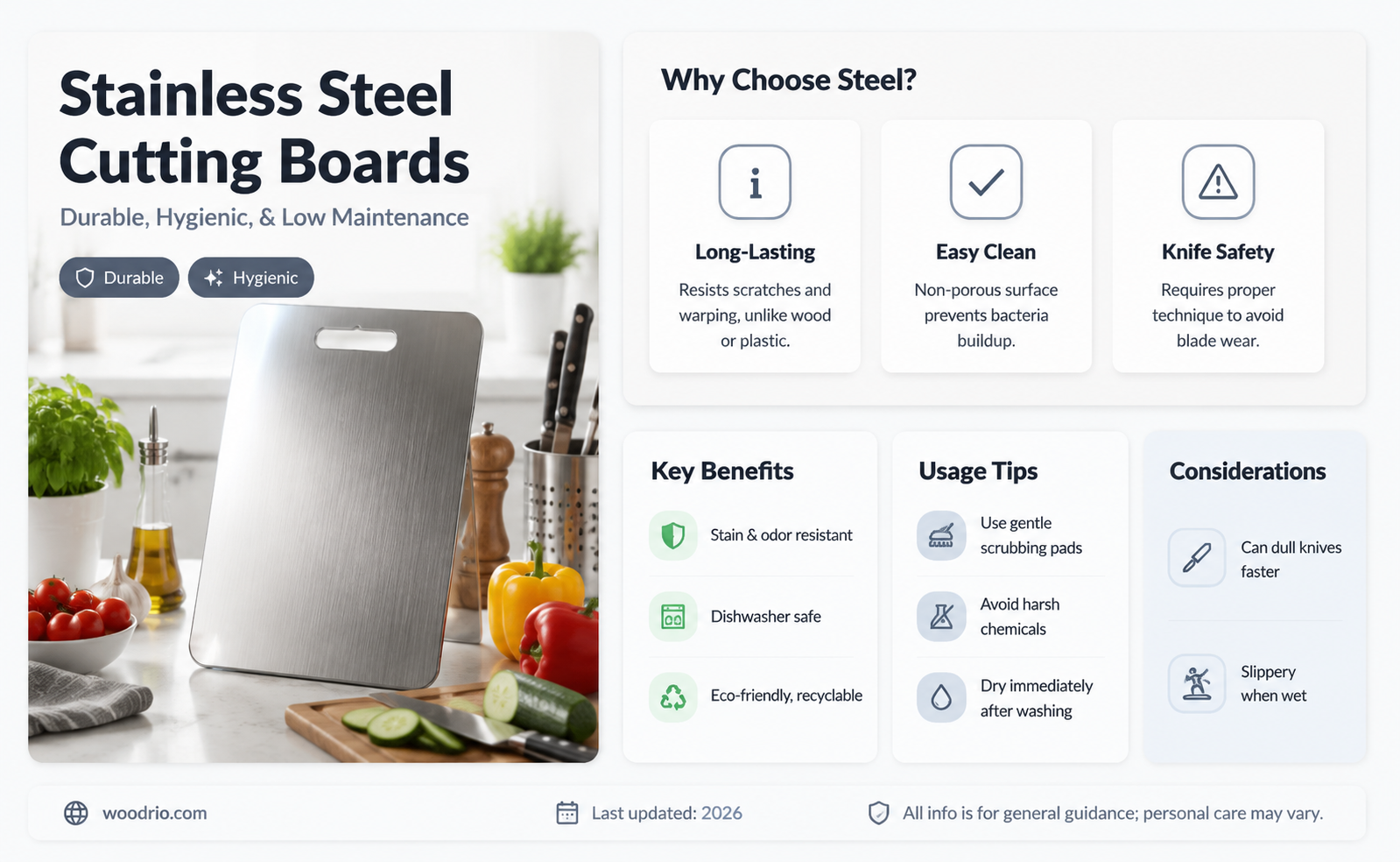 are stainless steel cutting boards better than plastic or wood