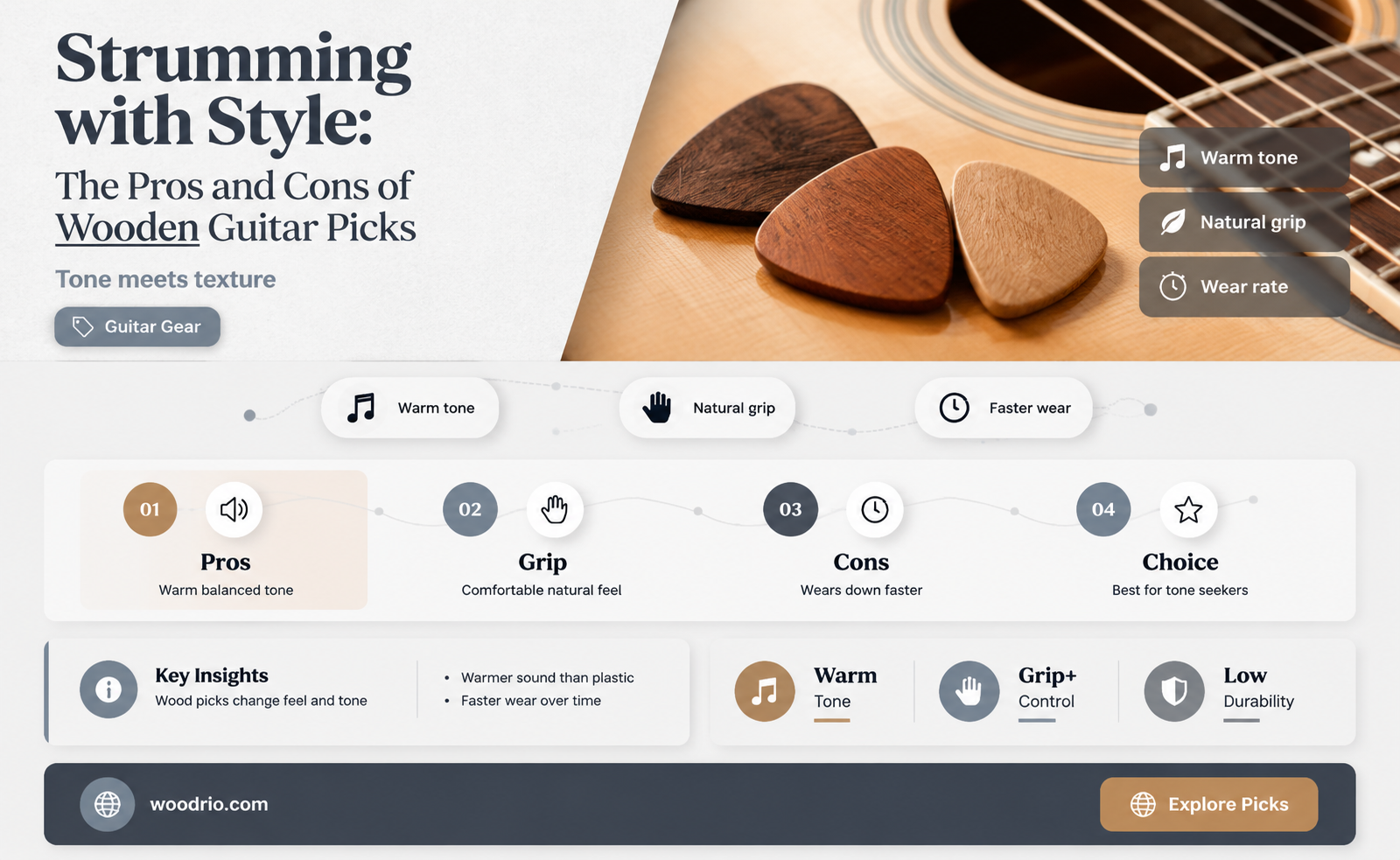 are wooden guitar picks good
