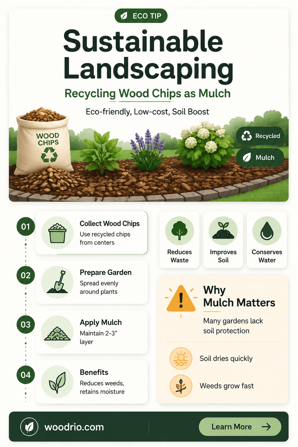 are recycling center wood chips good for mulch