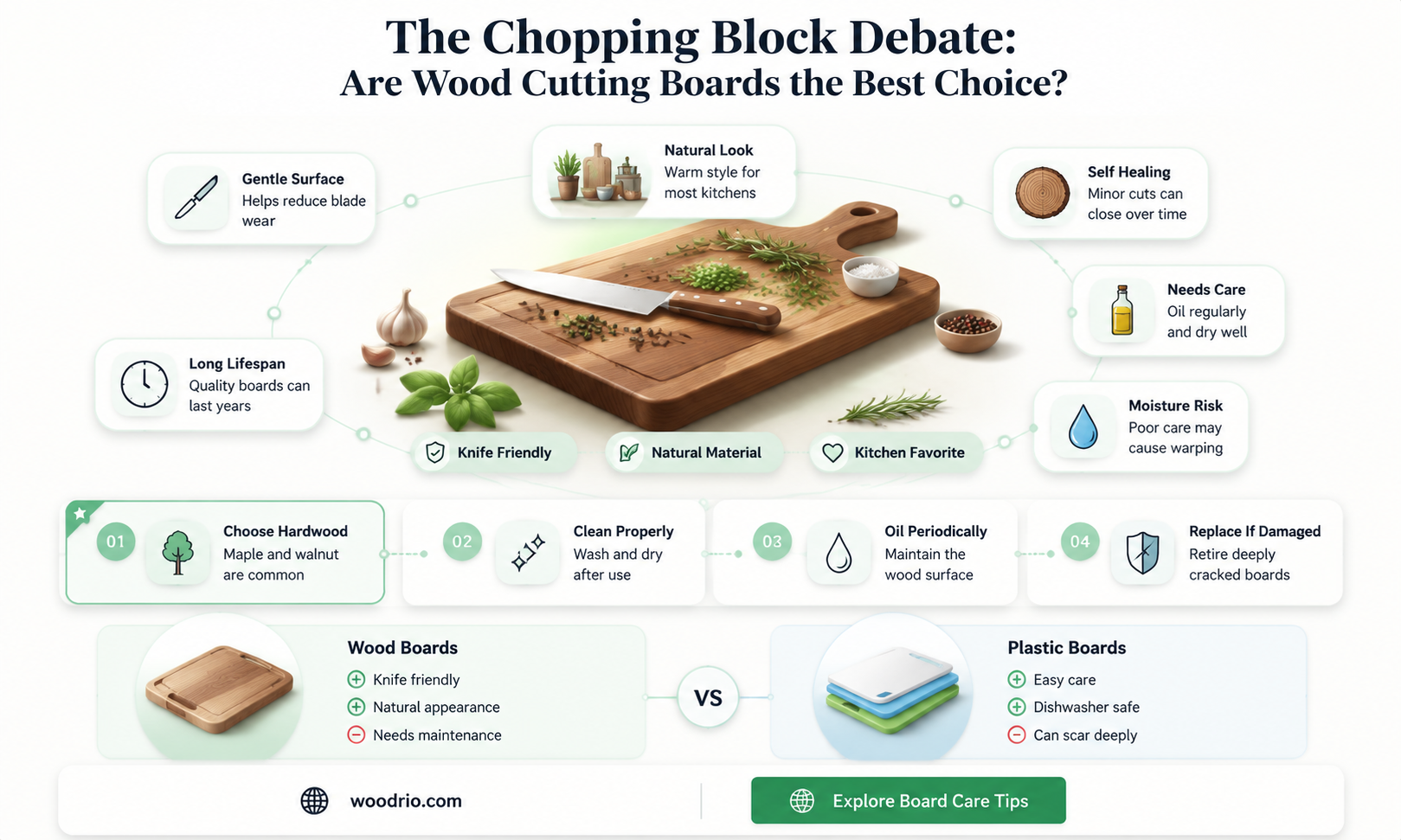 are wood cutting boards good