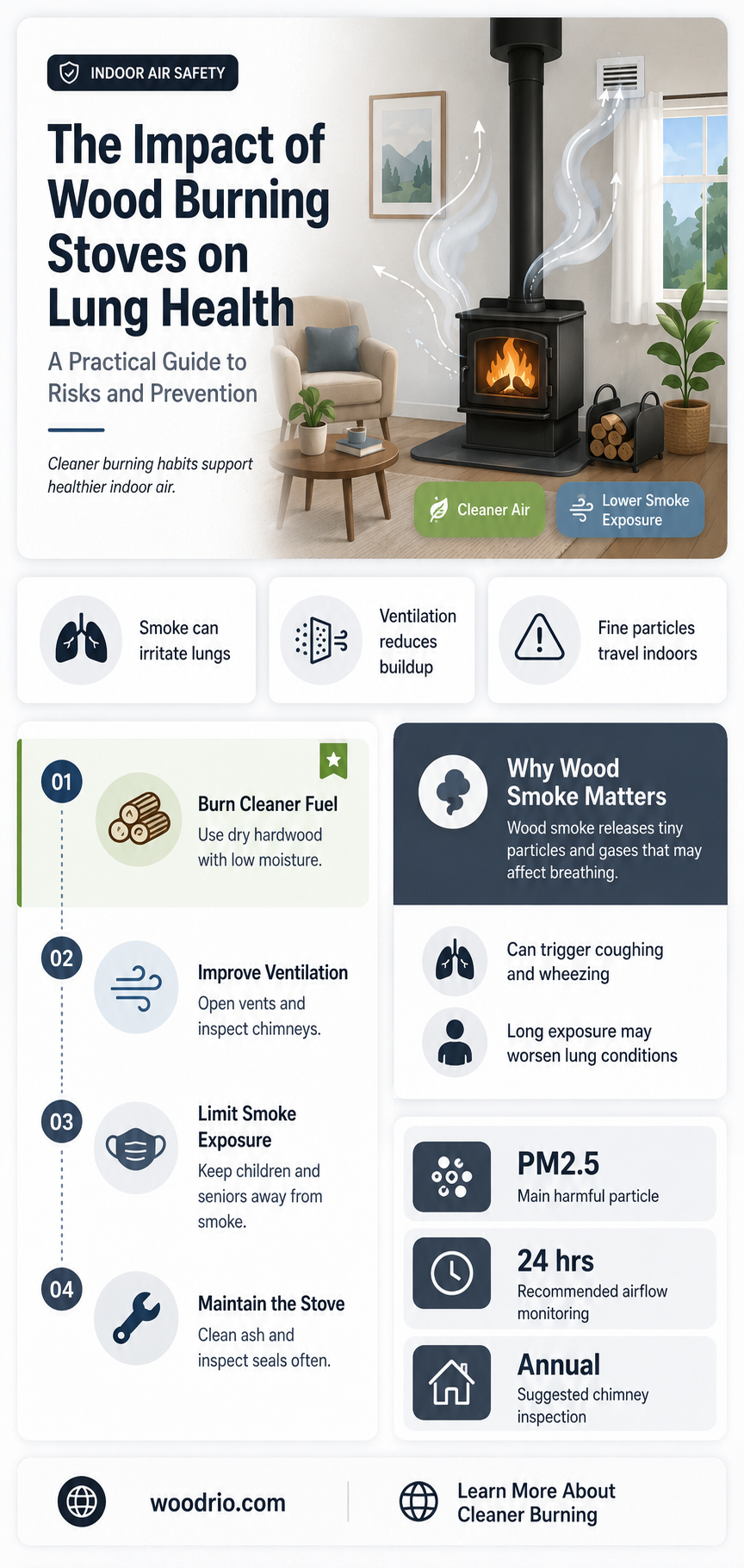 are wood burning stoves bad for your lungs