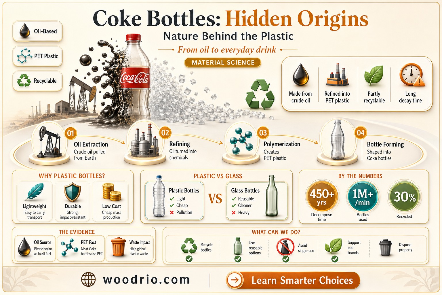 are coke bottles made out of trees or wood