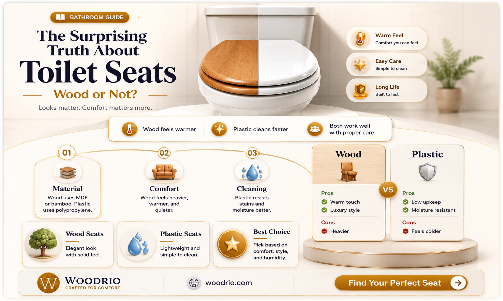 are most toilet seats made of wood