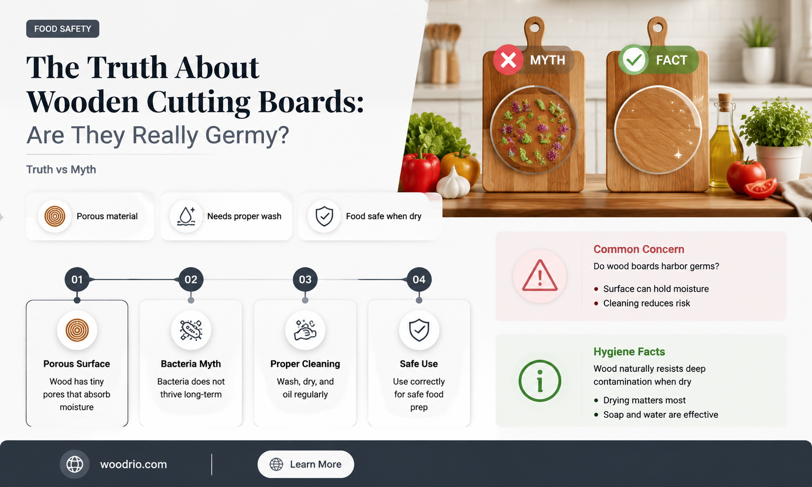 are wooden cutting boards germy