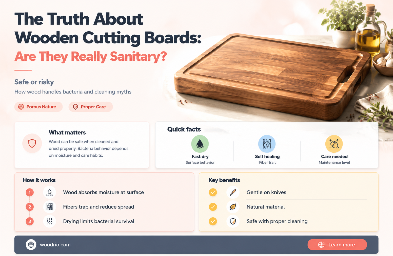 are wooden cutting boards sanitary