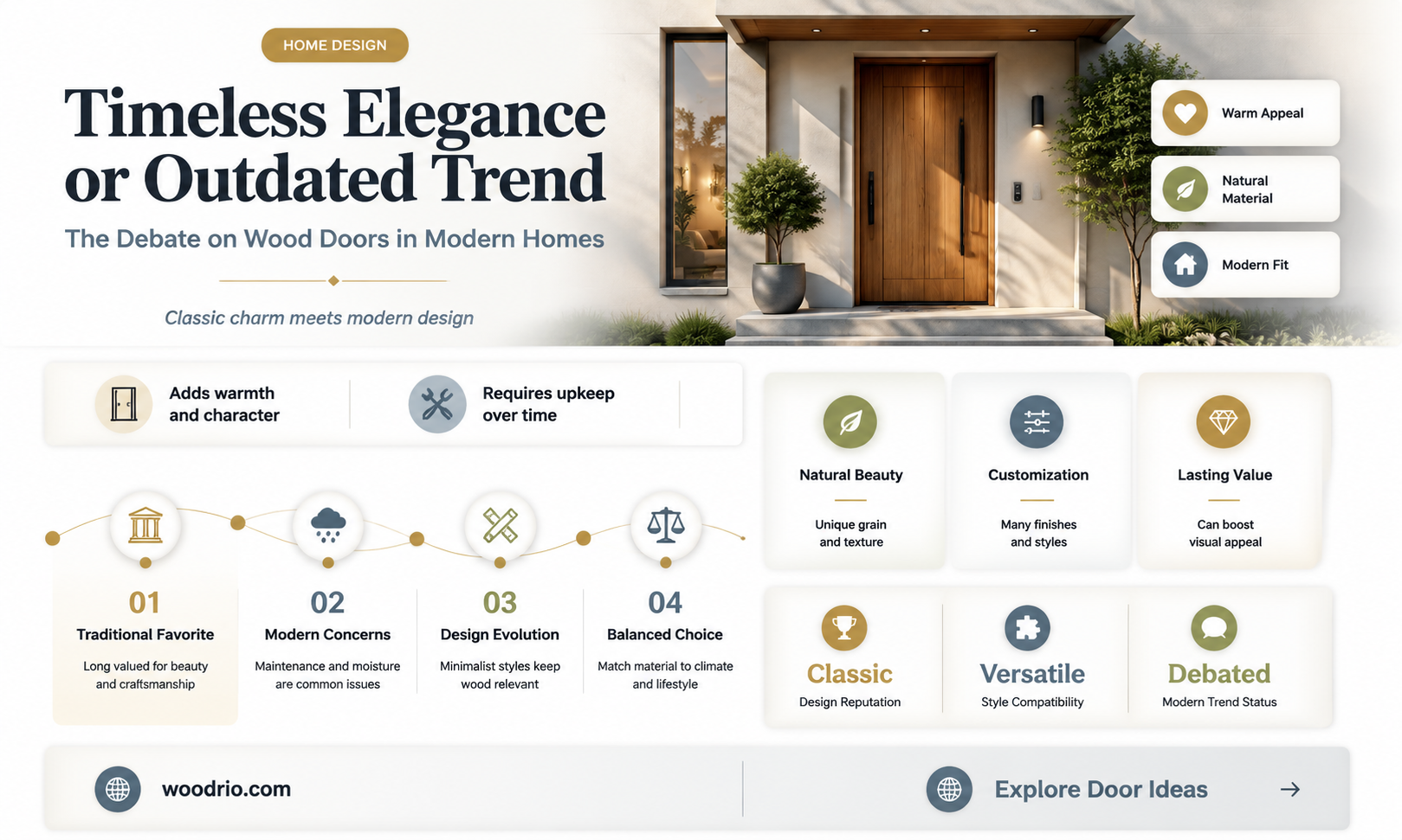 are wood doors in houses out of style