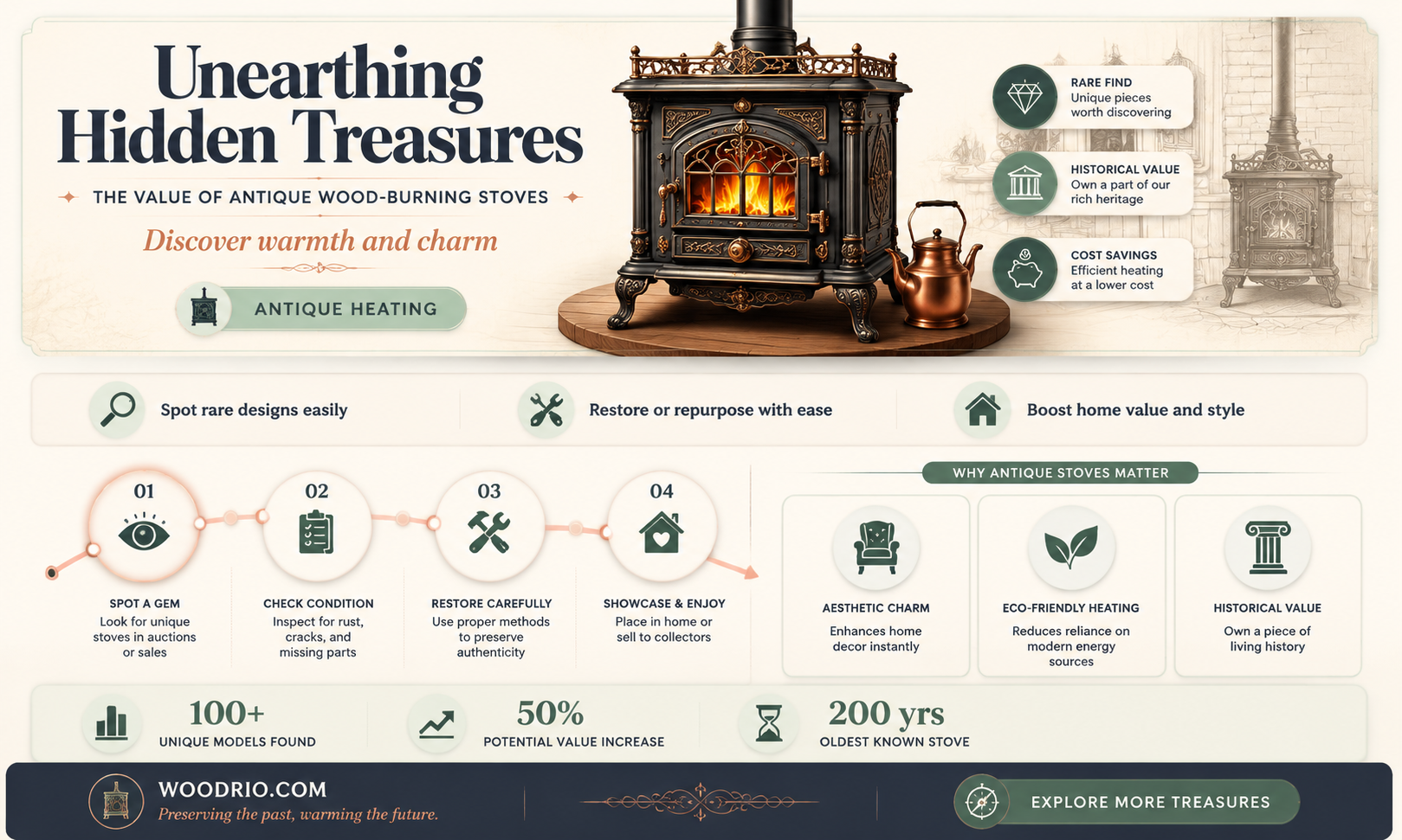 are old wood burning stoves worth anything