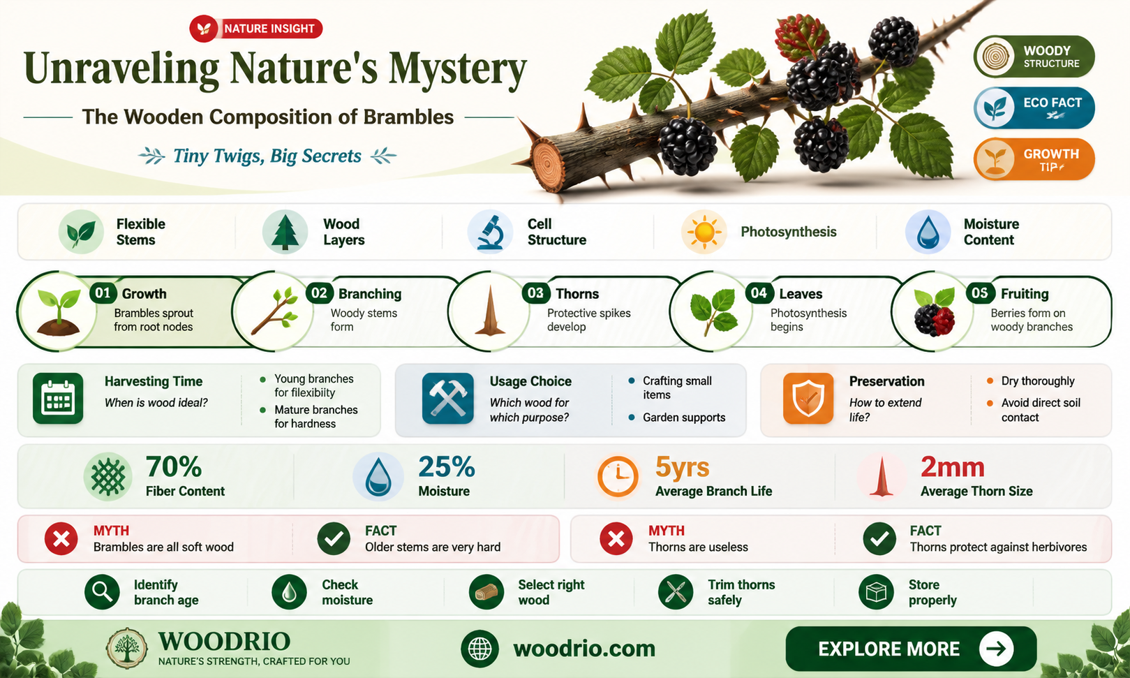 are brambles made out of wood