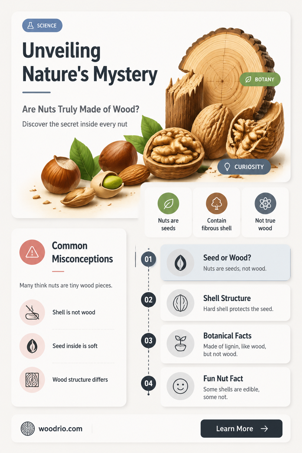 are nuts made of wood