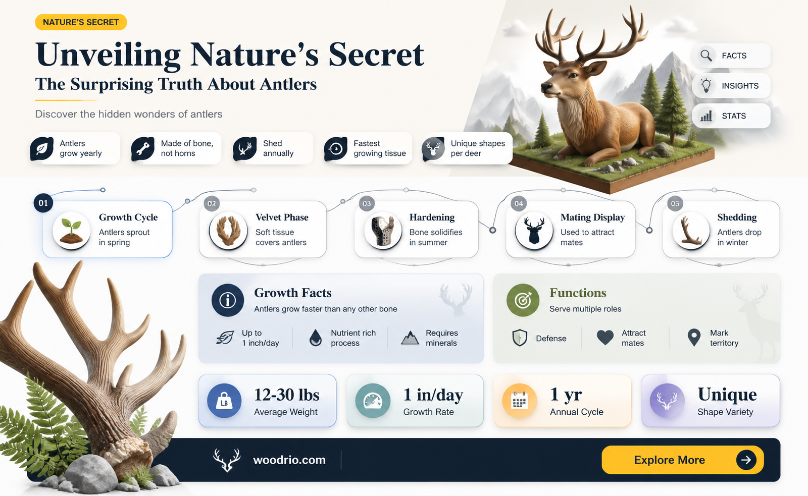 are antlers made of wood