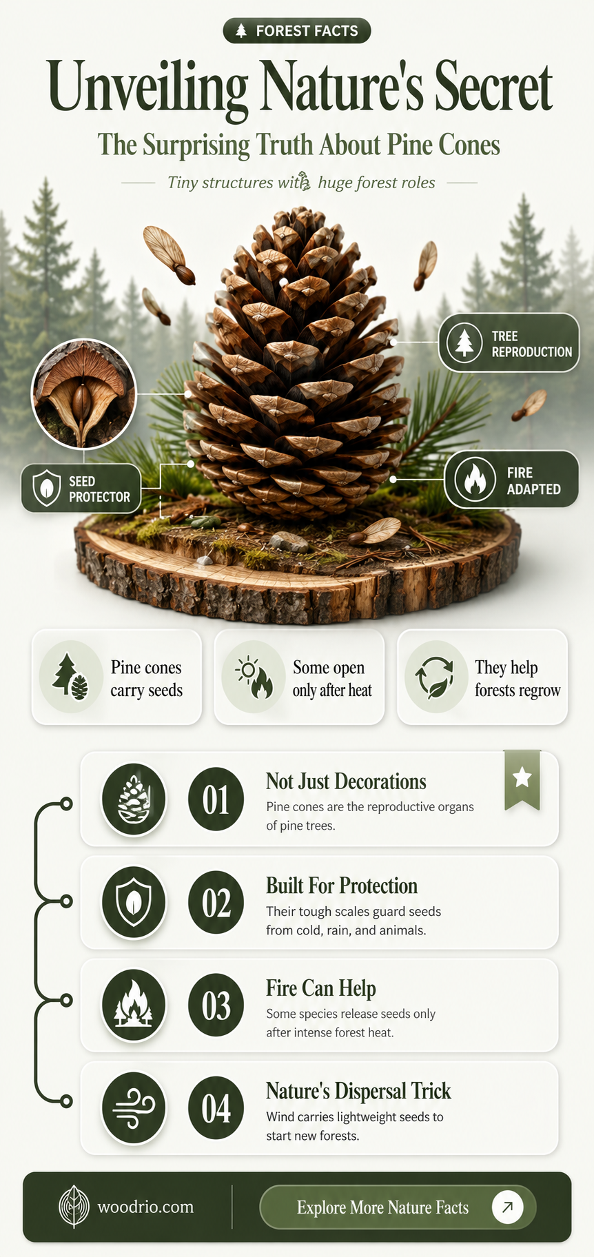 are pine cones made of wood