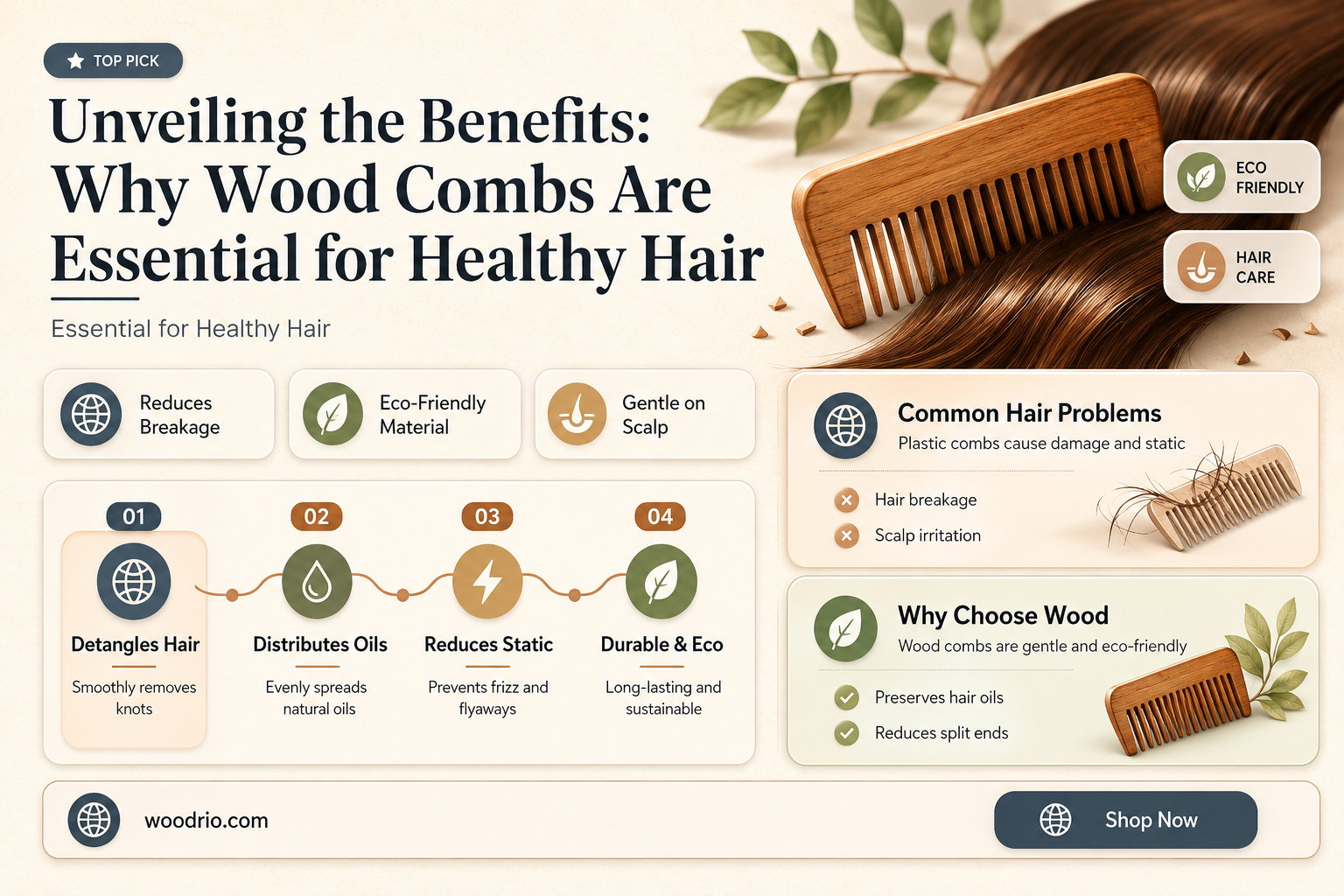 are wood combs good for hair