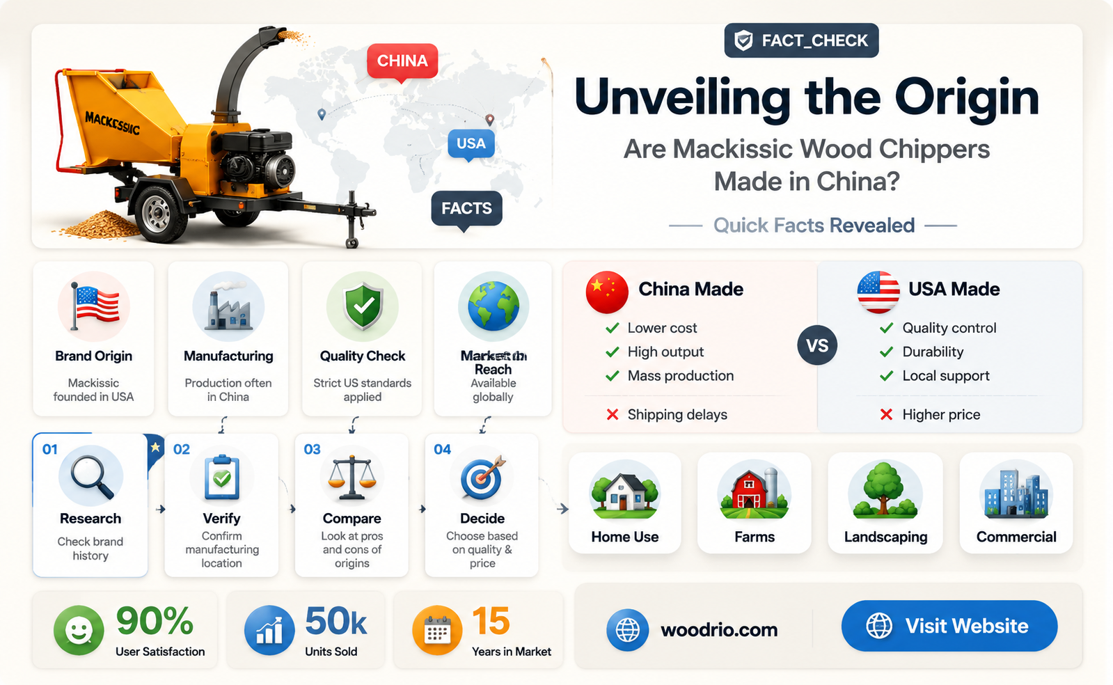 are mackissic wood chippers made in china