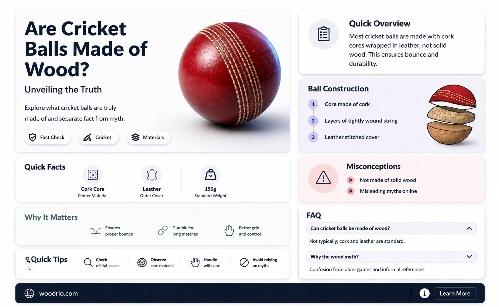 are cricket balls made of wood