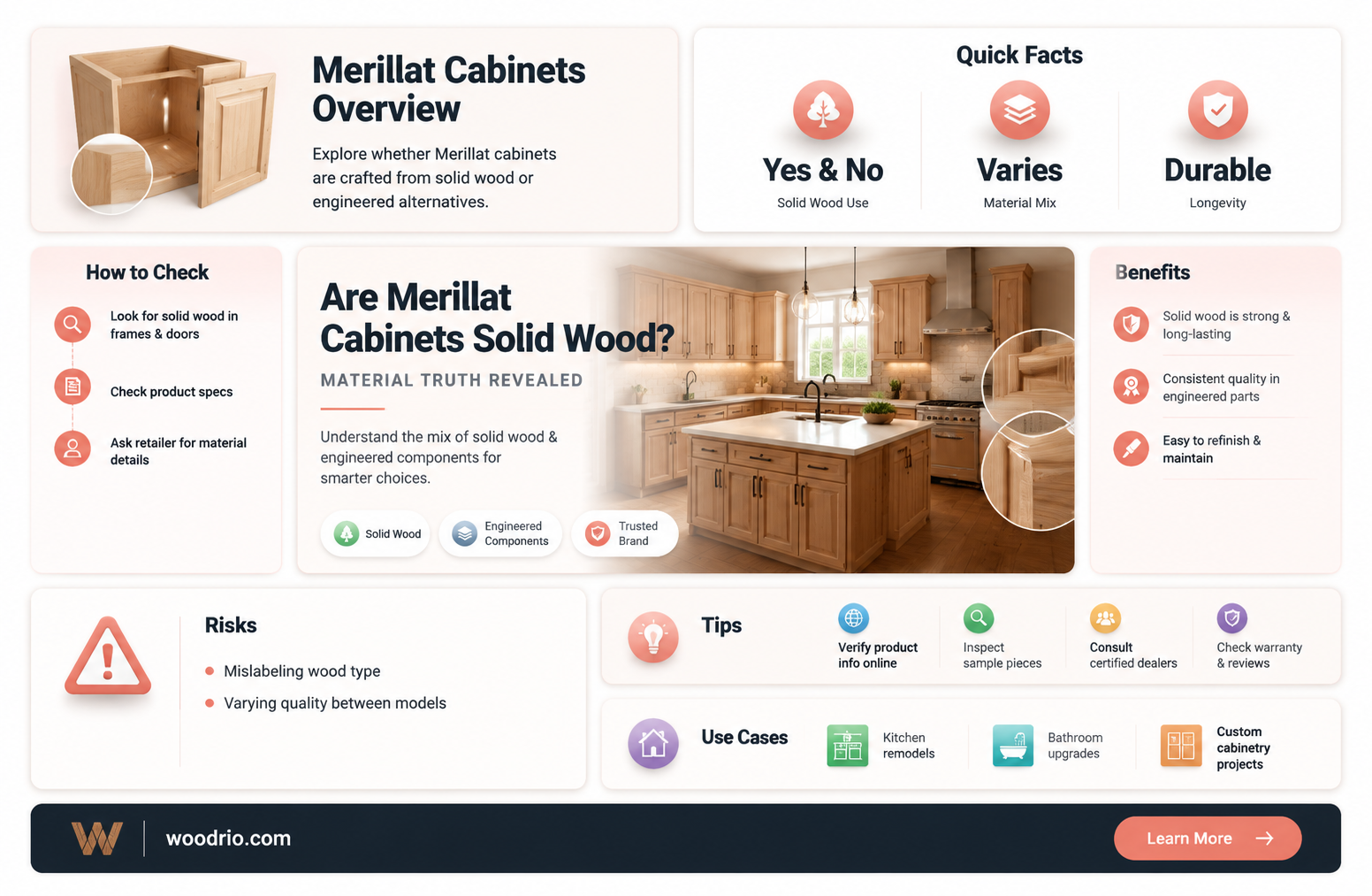 are merillat cabinets made of solid wood