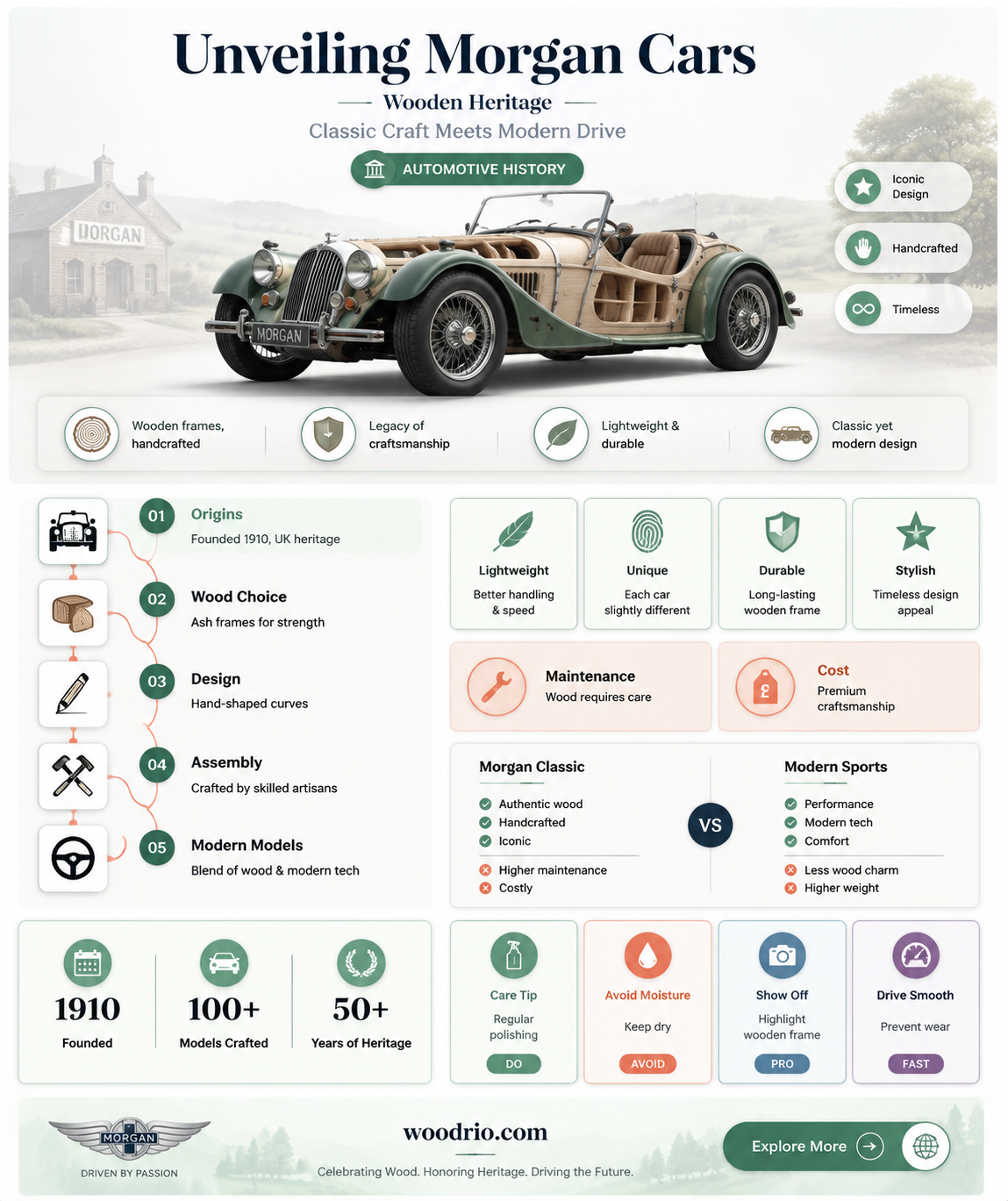 are morgan cars made from wood