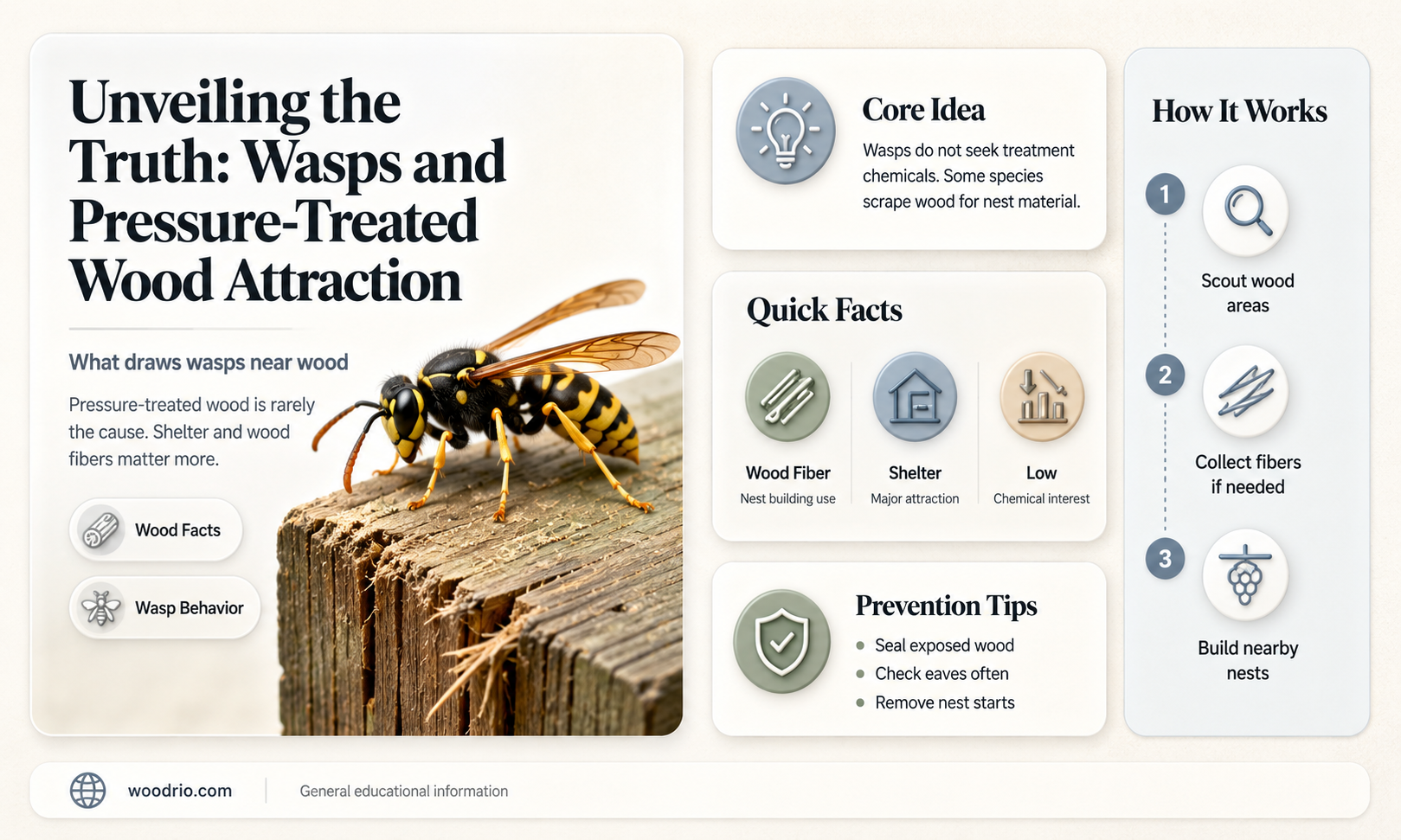 are wasps attracted to pressure treated wood