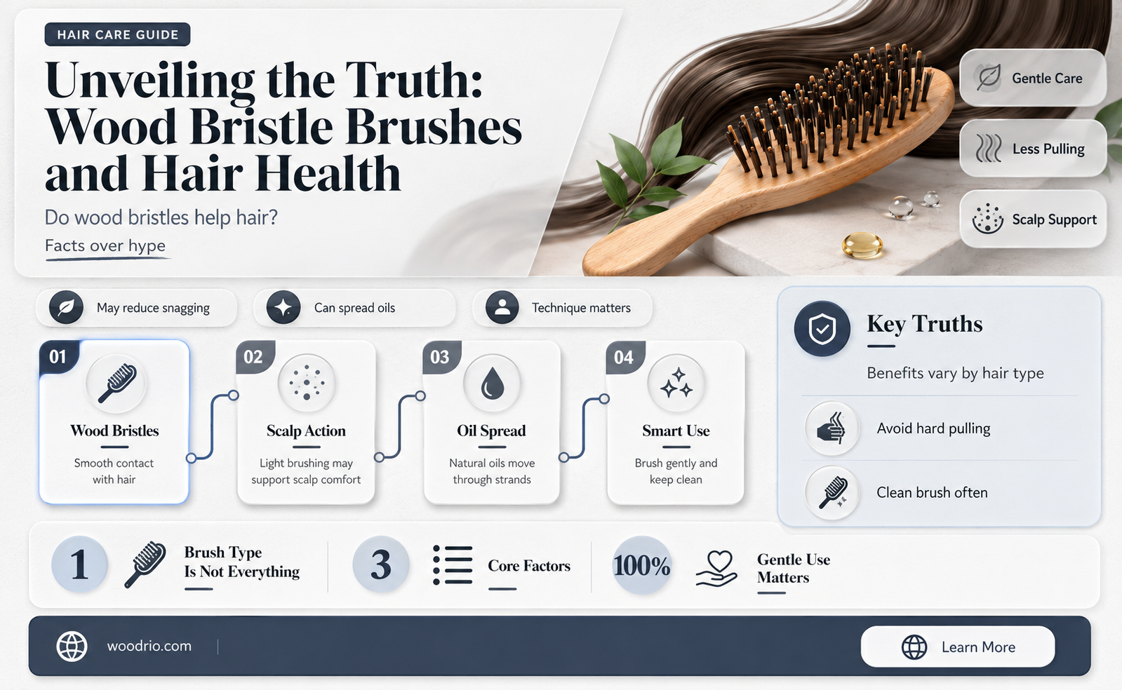 are wood bristle brushes good for hair