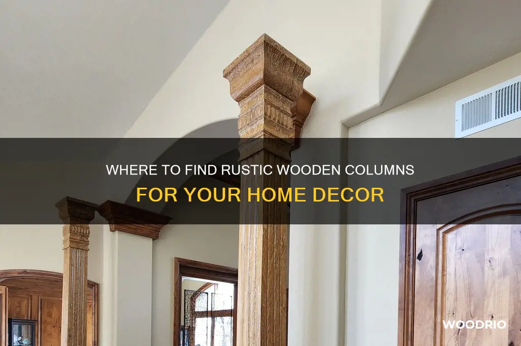 were to buy rustic wooden columms