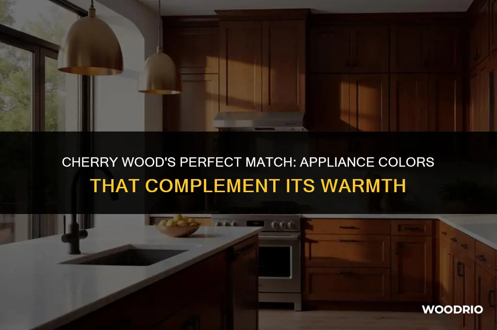 what appliance colir lioks best with cherry wood