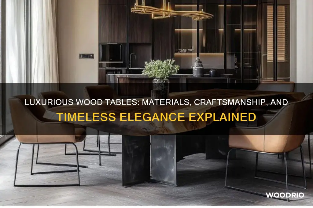 what are fancy wood tables made out og