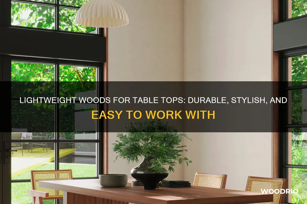 what are light woods for table tops