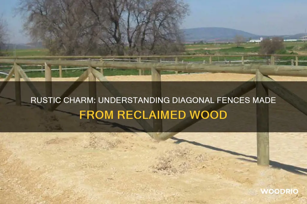 what are the fences with old wood diagnol