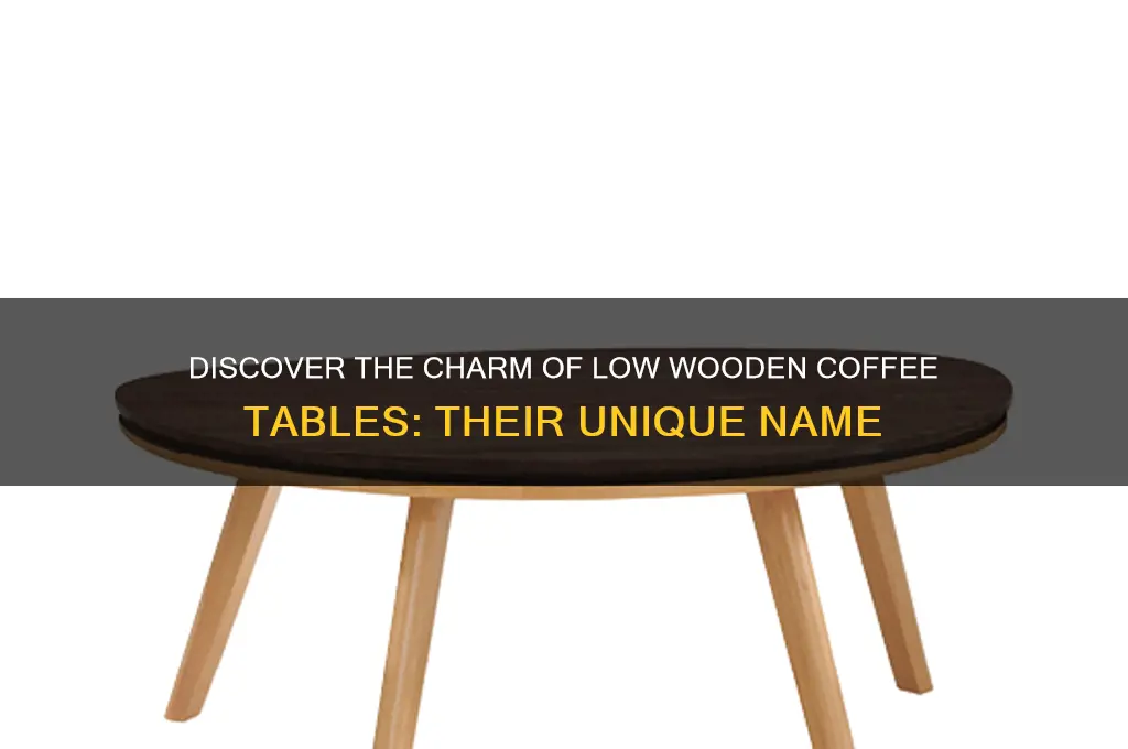 what are the low wooden coffe tables called