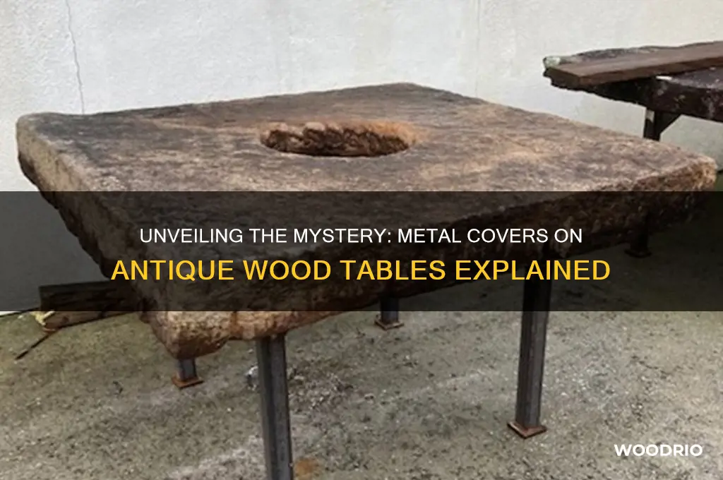 what are the metal covers on antique wood tables called