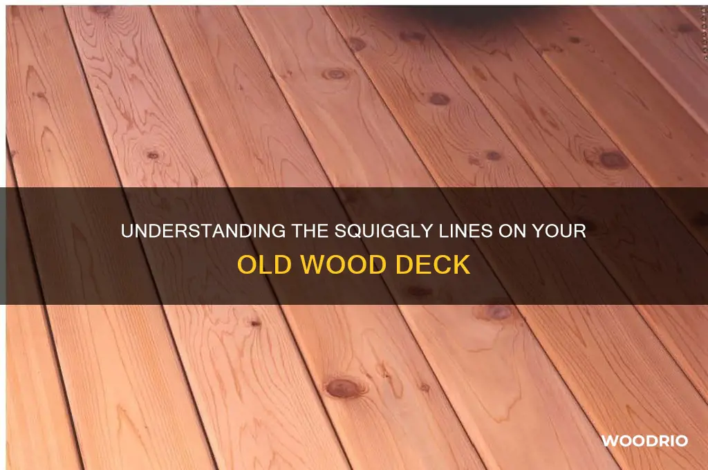 what are the squiggly lines on old wood deck