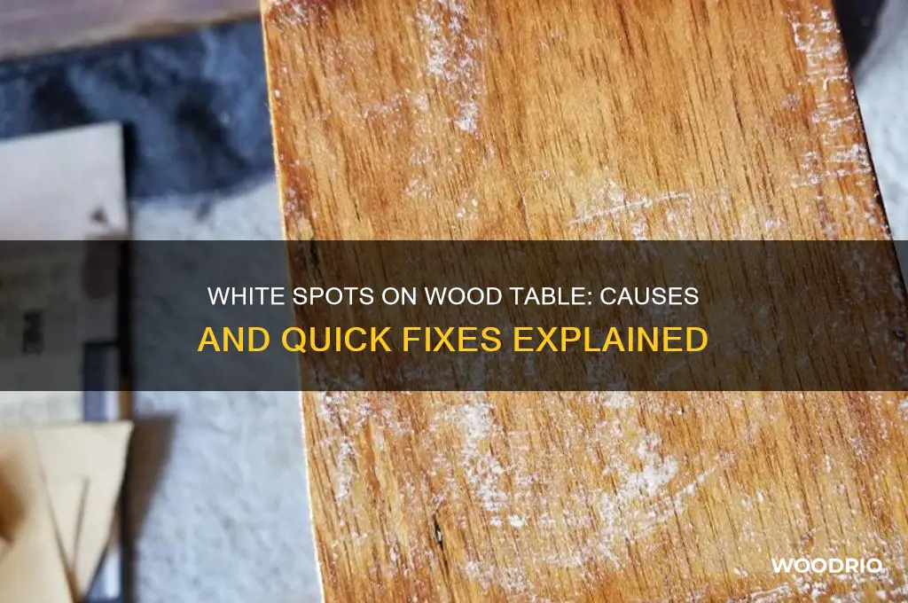 what are these white spots on my wood table