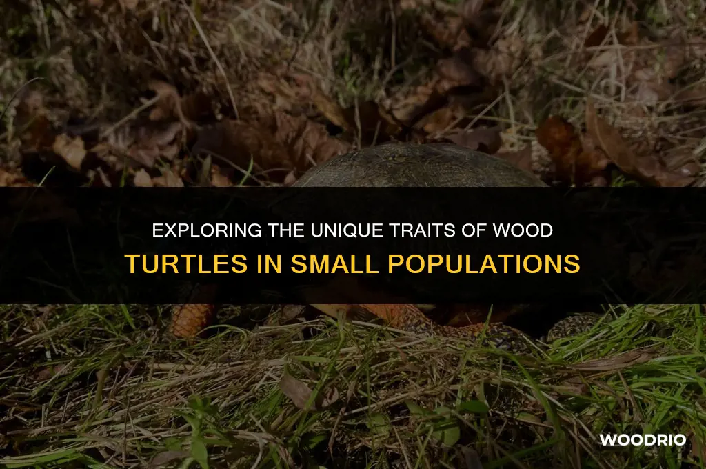 what best describes the wood turtles in small populations
