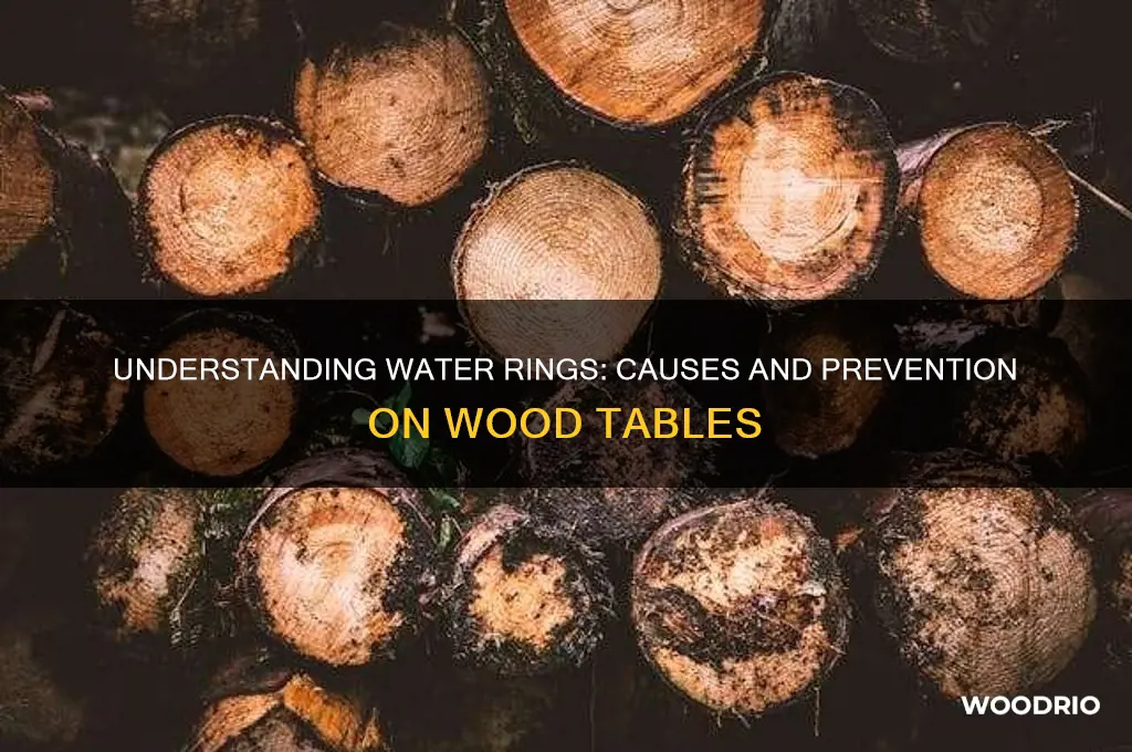 what causes water rings on wood table