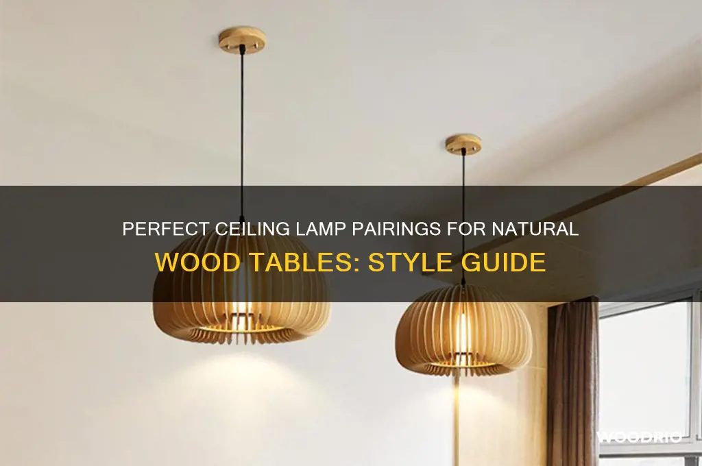 what ceiling lamp goes with natural wood table