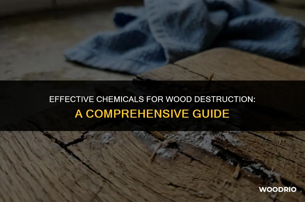 what chemical will destroy wood